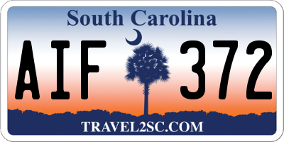 SC license plate AIF372