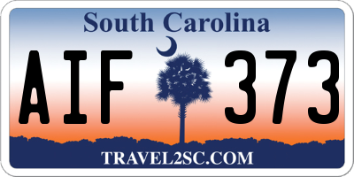SC license plate AIF373