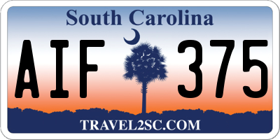 SC license plate AIF375