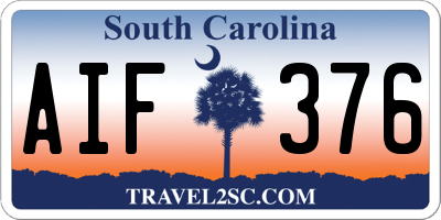 SC license plate AIF376