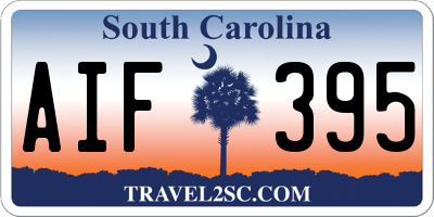 SC license plate AIF395