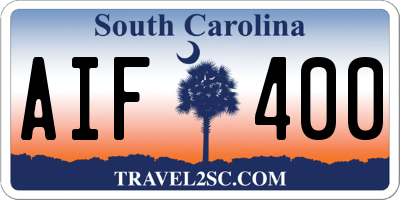 SC license plate AIF400