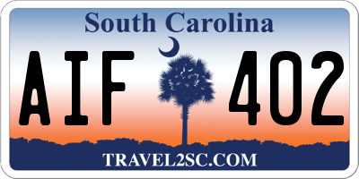 SC license plate AIF402