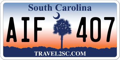 SC license plate AIF407