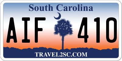 SC license plate AIF410
