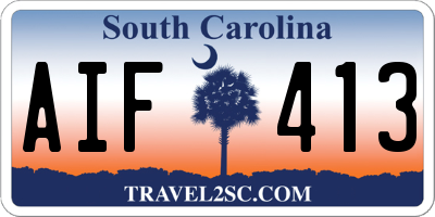 SC license plate AIF413