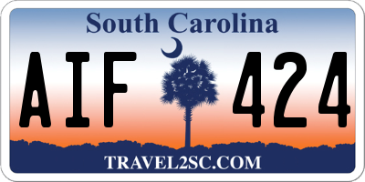SC license plate AIF424