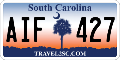 SC license plate AIF427