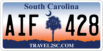 SC license plate AIF428