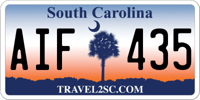 SC license plate AIF435