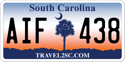 SC license plate AIF438