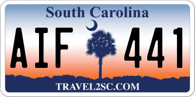 SC license plate AIF441