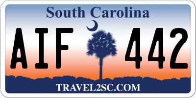 SC license plate AIF442