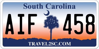 SC license plate AIF458