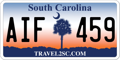 SC license plate AIF459