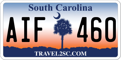 SC license plate AIF460