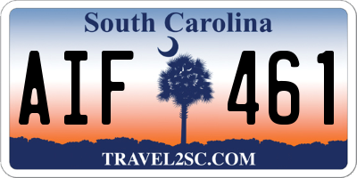 SC license plate AIF461