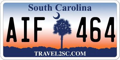 SC license plate AIF464