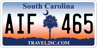 SC license plate AIF465