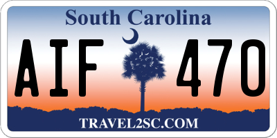 SC license plate AIF470