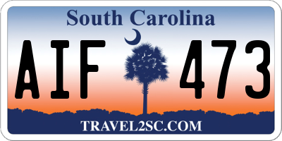 SC license plate AIF473