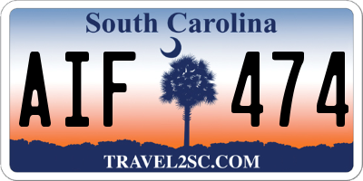 SC license plate AIF474