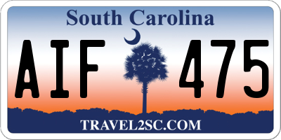 SC license plate AIF475