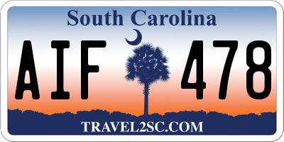 SC license plate AIF478