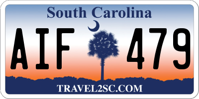 SC license plate AIF479