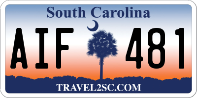 SC license plate AIF481