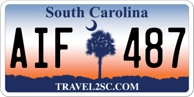SC license plate AIF487