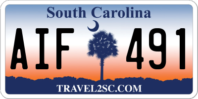 SC license plate AIF491