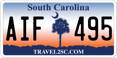 SC license plate AIF495