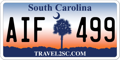 SC license plate AIF499