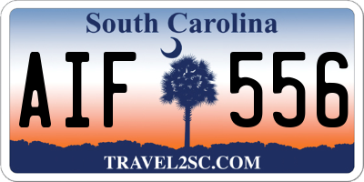 SC license plate AIF556