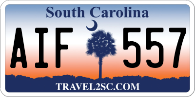 SC license plate AIF557