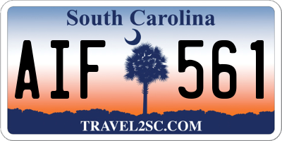 SC license plate AIF561
