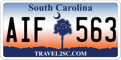 SC license plate AIF563