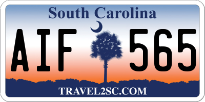 SC license plate AIF565