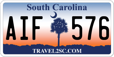 SC license plate AIF576