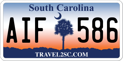 SC license plate AIF586