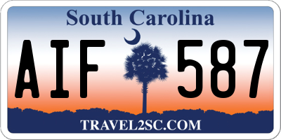 SC license plate AIF587