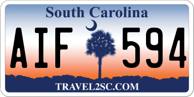 SC license plate AIF594