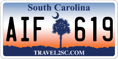 SC license plate AIF619