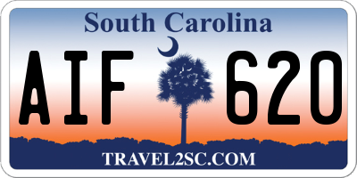 SC license plate AIF620