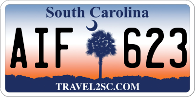 SC license plate AIF623