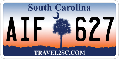SC license plate AIF627