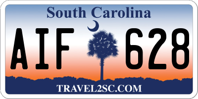 SC license plate AIF628