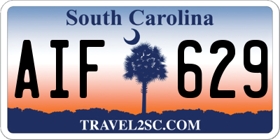 SC license plate AIF629