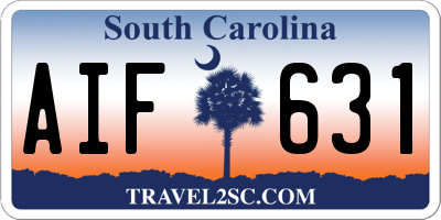 SC license plate AIF631